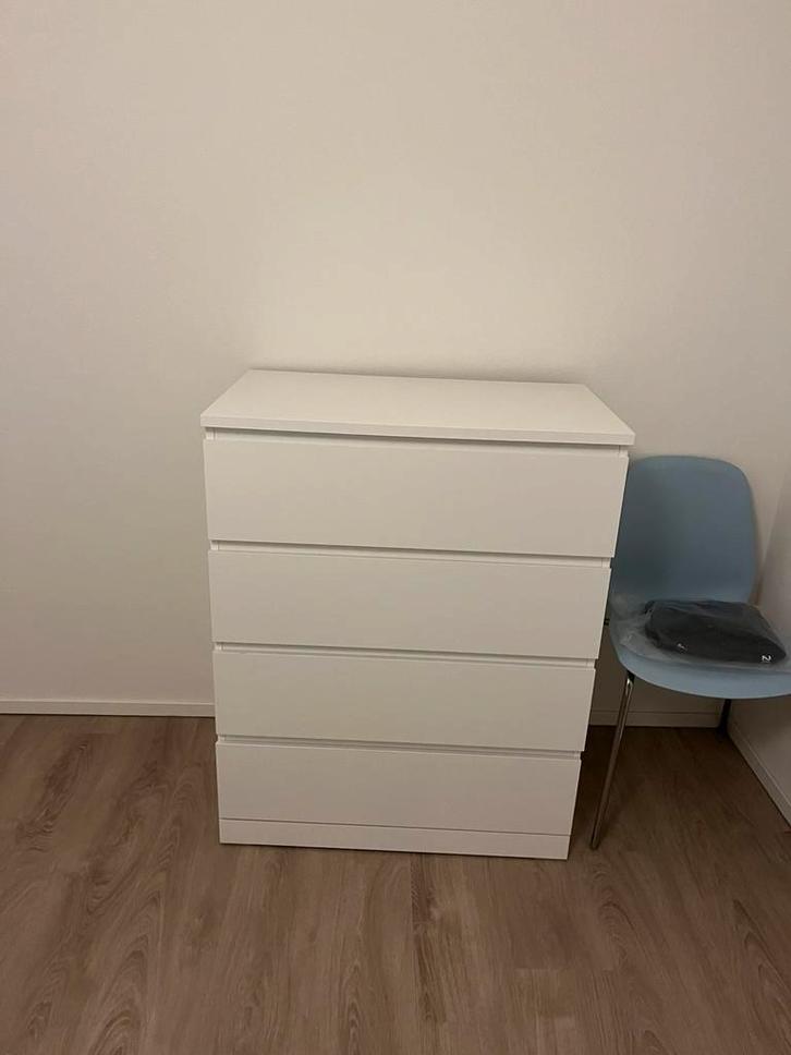 IKEA Malm ladekast - wit - 4 lades, Huis en Inrichting, Kasten | Ladekasten, Zo goed als nieuw, 100 tot 150 cm, 50 tot 100 cm