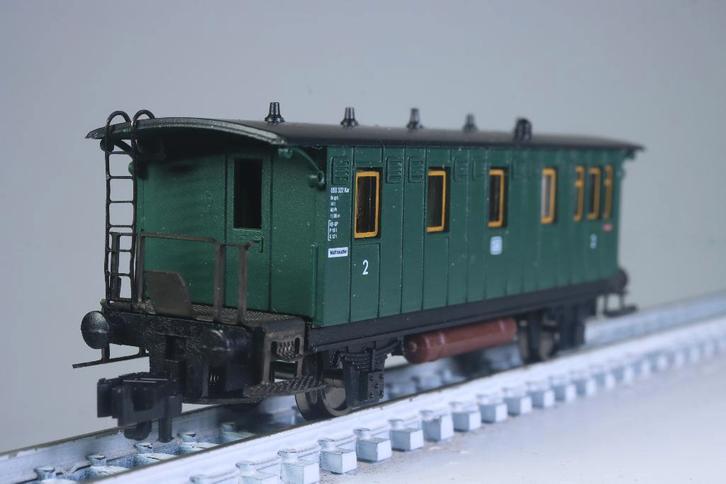 Gereserveerde personenwagen 2e kl type Bi Pr98/51, DB, Hobby en Vrije tijd, Modeltreinen | N-Spoor, Gebruikt, Wagon, Gelijkstroom