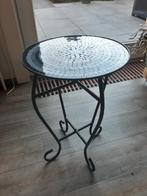prachtig apart mozaïek tafeltje, Minder dan 55 cm, Metaal of Aluminium, Rond, Zo goed als nieuw
