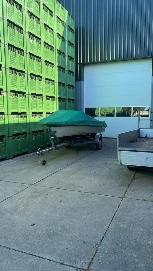 Speedboot met Mercury 402 incl trailer, Watersport en Boten, Speedboten, Gebruikt, 3 tot 6 meter, Benzine, Minder dan 70 pk, Polyester