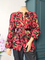 FREEQUENT blouse maat M - rood - zwart - viscose, Maat 38/40 (M), Freequent, Ophalen of Verzenden, Gedragen