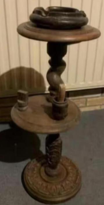 Houten sigarentafeltje, bijzettafeltje voor rookgerei sigaar beschikbaar voor biedingen