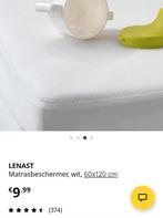 ALS NIEUW! 4x ikea lenast ledikant matrasbeschermer 60 120, Jongetje of Meisje, Ophalen of Verzenden, Zo goed als nieuw, Wit