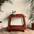 Vintage teak Trolley - Bar Cart van Sika Møbler, Huis en Inrichting, Tafels | Bijzettafels, Ophalen of Verzenden, Vintage - Teak - Deens design - Bar Cart - Serveerwagen