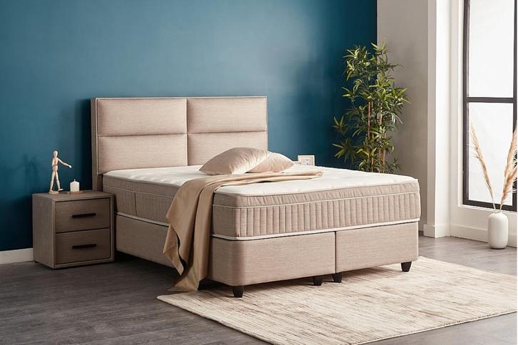 Senna 2-persoons opbergbed - Beige, Huis en Inrichting, Slaapkamer | Matrassen en Bedbodems