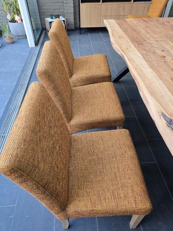 Set van 6 oranje eetkamerstoelen – comfortabel en sfeervol
