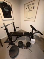 Focus Fitness Weight Bench Met Gewichten Multi Optie Fitness, Sport en Fitness, Ophalen, Benen, Krachtstation, Zo goed als nieuw