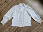 Blouse wit krinkelstof Bisou's Project L 42 / 44 bijna nieuw, Ophalen of Verzenden, Zo goed als nieuw, Maat 42/44 (L), Wit