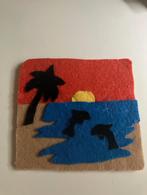 Handgemaakt vilten decoratie - strand, Hobby en Vrije tijd, Knutselen, Ophalen of Verzenden, Gebruikt, Knutselwerk