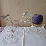 2 vogeltjes kandelaars van metaal, Ophalen of Verzenden, Metaal, Minder dan 25 cm