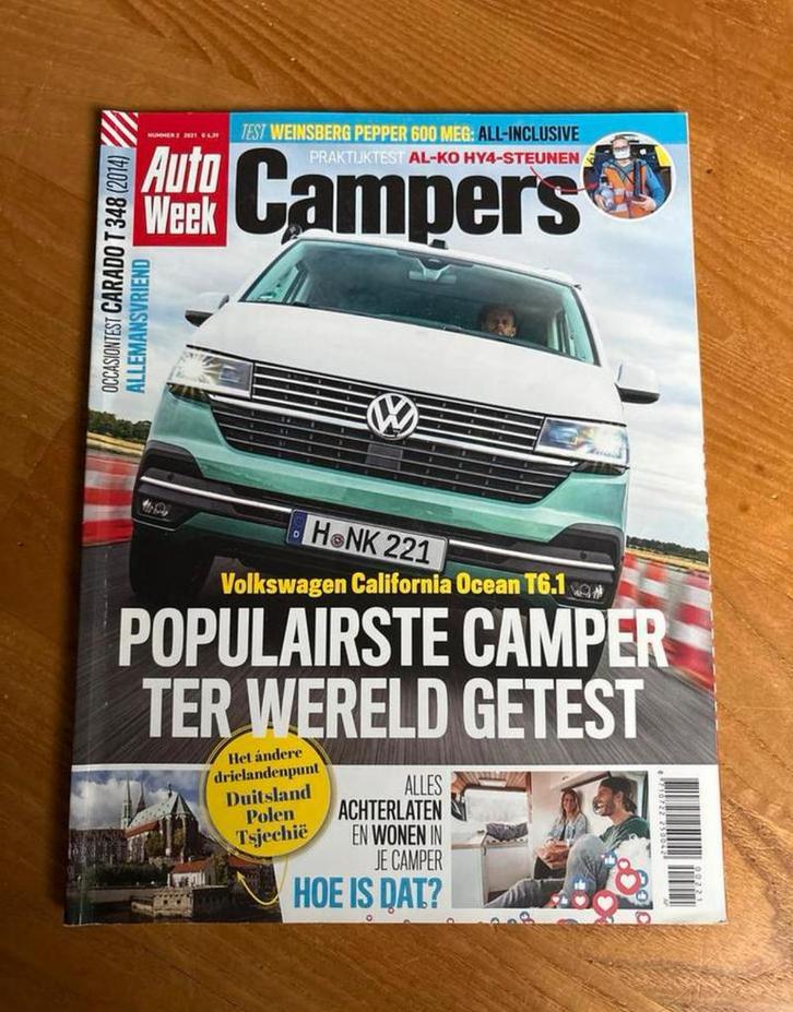 AutoWeek Campers - Volkswagen California Ocean T6.1, Boeken, Auto's | Folders en Tijdschriften, Zo goed als nieuw, Volkswagen