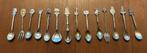 14 zilveren lepeltjes in 1 koop., Ophalen