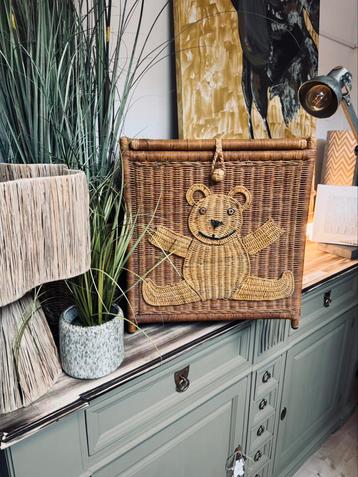 Speelgoedmand rieten mand deksel rotan boho beschikbaar voor biedingen