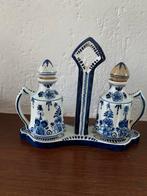 Vintage delfts blauw olie en azijn setjes, Ophalen of Verzenden