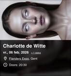 Kaarten Charlotte de Witte Gent 6 februari 2026, Tickets en Kaartjes, Twee personen, Februari