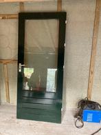 hardhouten buitendeur met dubbel glas H210.7xB87.8xD3.8cm, Doe-het-zelf en Verbouw, Deuren en Horren, Ophalen, Gebruikt, 80 tot 100 cm