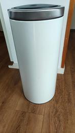Brabantia Touch bin 30 liter ivoorwit/rvs/zwart, Huis en Inrichting, Woonaccessoires | Prullenbakken, Ophalen, Gebruikt, 50 tot 75 cm
