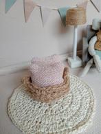 Handgemaakt  mandje met kussentjes poppenhuis muizenhuis, Ophalen of Verzenden, Nieuw, Poppenhuis