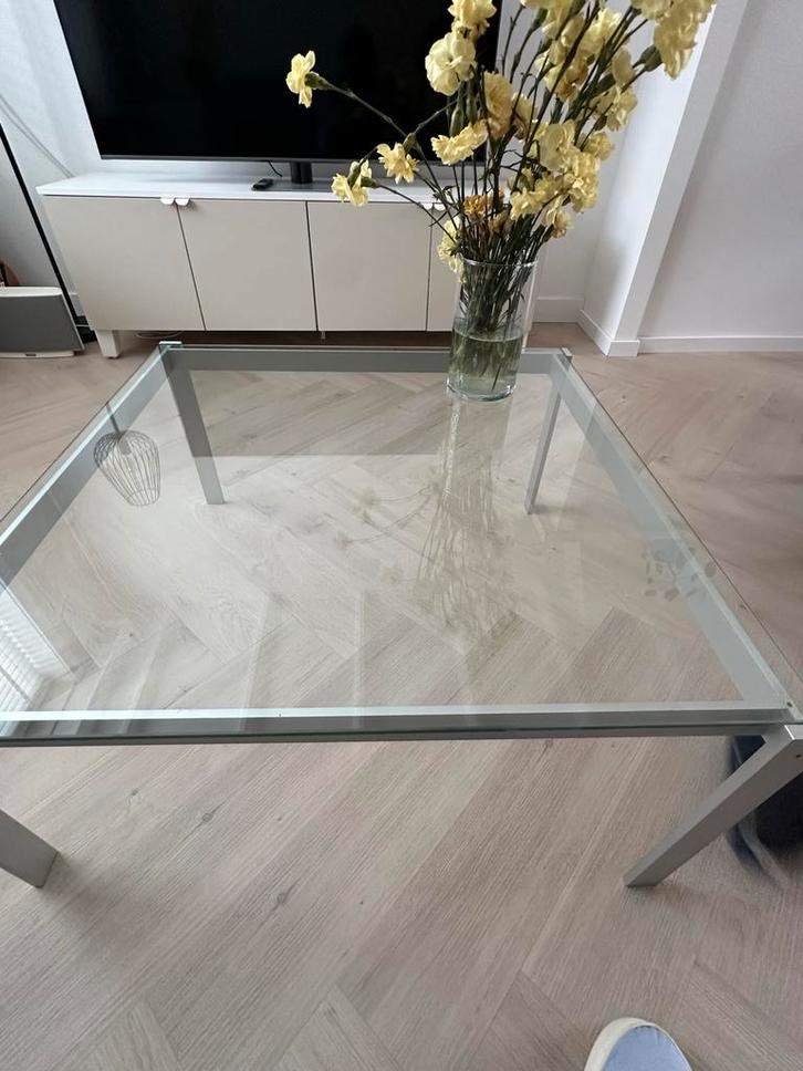 Vintage Deens Design Salontafel - Poul Kjaerholm Stijl, Huis en Inrichting, Tafels | Salontafels, Gebruikt, Minder dan 50 cm, 50 tot 100 cm