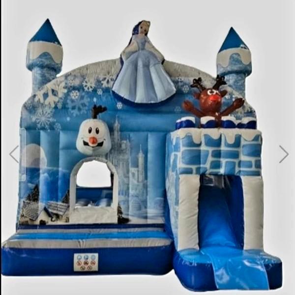 Springkussen Frozen/ Ijsprinses, Hobby en Vrije tijd, Feestartikelen | Verhuur, Zo goed als nieuw, Overige, Ophalen of Verzenden