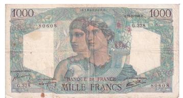 Frankrijk, 1000 Francs, 1946