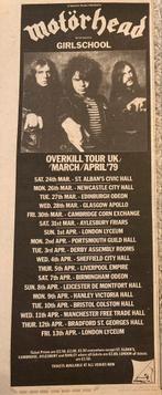 Advertentie MOTÖRHEAD Overkill tour, Cd's en Dvd's, Ophalen of Verzenden