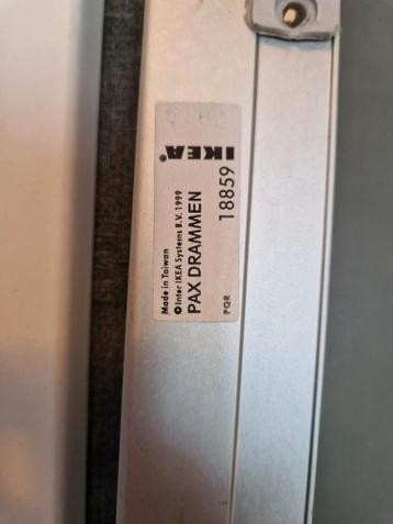 2x Ikea Pax melkglas kastdeur Drammen 195x49cm - afbeelding 4