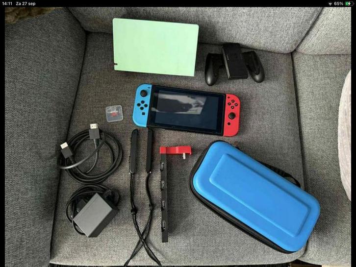 Nintendo switch compleet ,  in nieuw staat, Spelcomputers en Games, Spelcomputers | Nintendo Switch, Zo goed als nieuw, Switch 2019 Upgrade