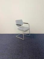 28 x Vergaderstoel Lande, lichtgrijze stof, aluminium slede, Huis en Inrichting, Ophalen, Gebruikt, Vijf, Zes of meer stoelen