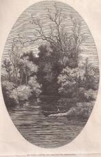 DE KREEK ACHTER HET KERKHOF TE AMERSFOORT 1873 Houtgravure, Ophalen of Verzenden