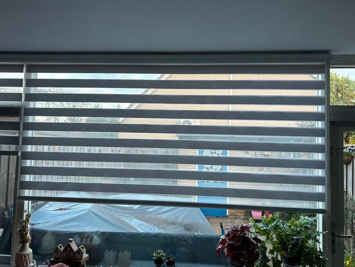 Raambekleding duorolgordijn rolgordijn, Huis en Inrichting, Stoffering | Gordijnen en Lamellen, Zo goed als nieuw, 200 cm of meer