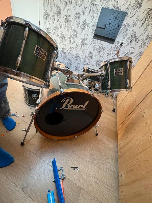 Pearl drumstel export serie, Muziek en Instrumenten, Drumstellen en Slagwerk, Gebruikt, Pearl, Ophalen