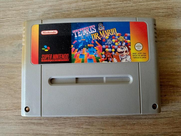 SNES Tetris & Dr. Mario X cartridge, Spelcomputers en Games, Games | Nintendo Super NES, Gebruikt, Puzzel en Educatief, 1 speler