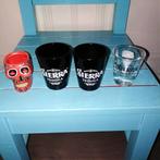 Sierra Tequila shot glaasjes schedel 4 stuks, Verzamelen, Glas en Borrelglaasjes, Ophalen, Zo goed als nieuw, Borrel- of Shotglas