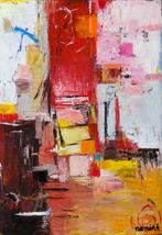 Colour Catch schilderij abstract olieverf, Antiek en Kunst, Ophalen of Verzenden