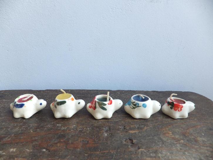 gratis verzenden vintage schildpadjes lief bloem plantmotief, Antiek en Kunst, Curiosa en Brocante, Verzenden