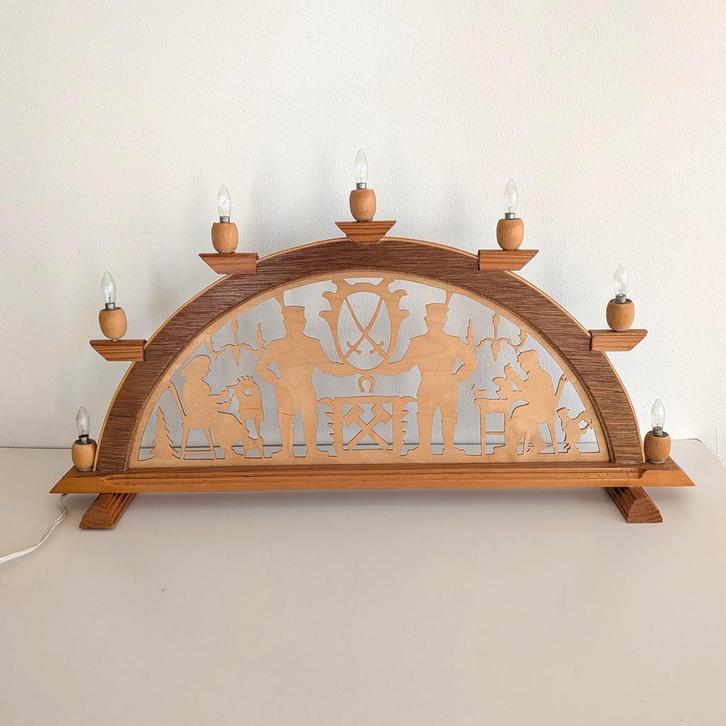 Vintage Duitse lichtboog lichterbogen Schwibbogen. Hout., Diversen, Kerst, Gebruikt, Ophalen of Verzenden