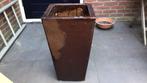 Mooie Hoge Vierkante Bloempot, Tuin en Terras, Ophalen, Overige materialen, Gebruikt, Minder dan 60 cm