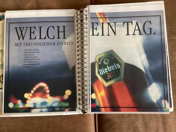 DIEBELS ALT, PRACHTIGE RECLAMES, OUD, Verzamelen, Biermerken, Ophalen of Verzenden