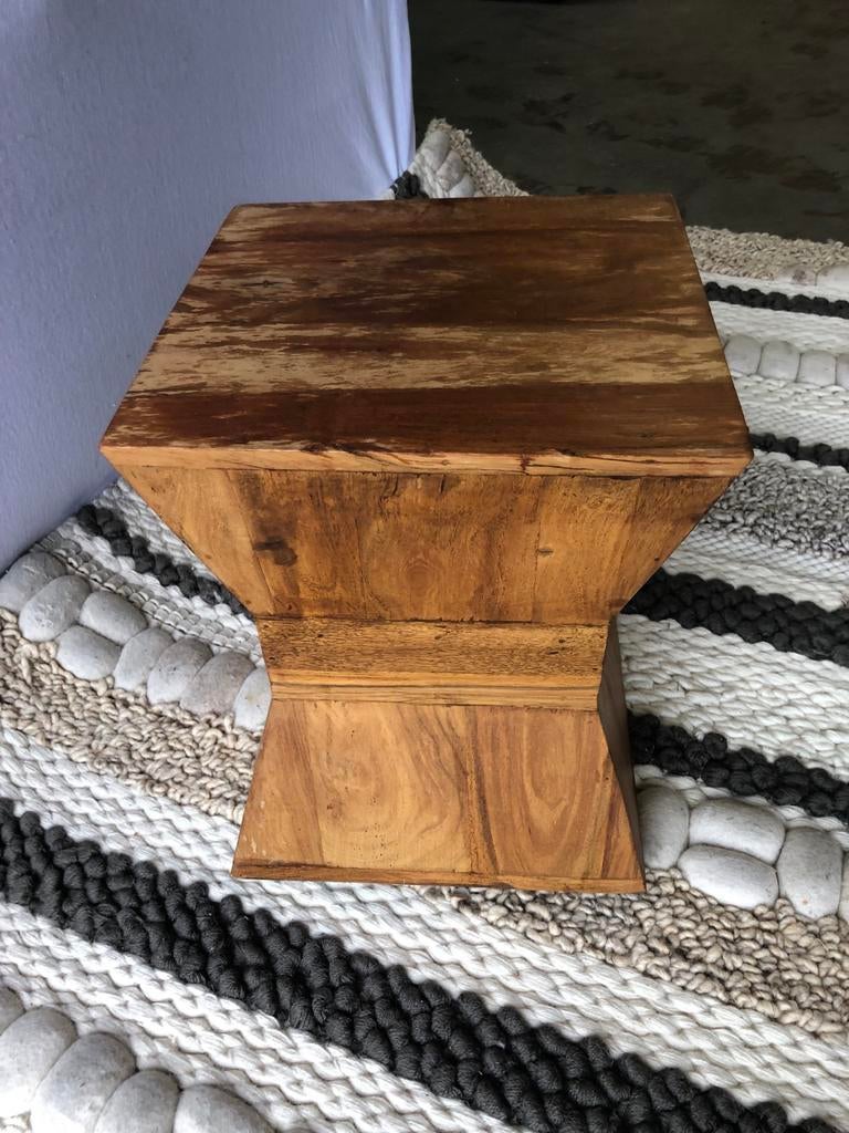 Nieuwe bijzettafel van ACASIA hout - 34x34x44cm, Ophalen, Minder dan 45 cm, Minder dan 55 cm, .