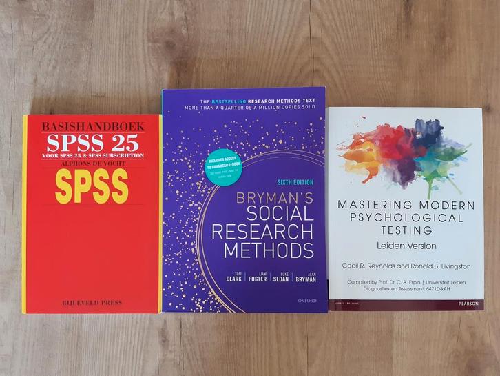Statistiek Boeken Sociale Wetenschappen - SPSS, Bryman, Boeken, Studieboeken en Cursussen, Zo goed als nieuw, WO, Ophalen of Verzenden