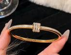 Luxe gouden dames armband – fonkelend design. – NIEUW”, Ophalen, IJzer of Staal, Nieuw, 17 tot 18