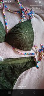 Nieuwe army groene bikini met leuke details  maat 40,, Kleding | Dames, Badmode en Zwemkleding, Nieuw, Ophalen of Verzenden, Hello bikini
