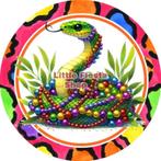 L1224 icing frosting slang 20cm eetbare taart print top, Ophalen of Verzenden, Nieuw, Taarten, Versiering