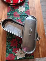 Rvs vispan met inzet, Antiek en Kunst, Antiek | Emaille, Ophalen