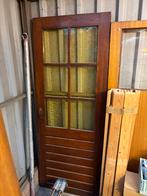 Hardhouten buitendeur, Ophalen, Gebruikt, Buitendeur, 200 tot 215 cm