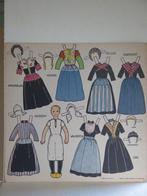 antiek speelgoed, aankleedpopje klederdracht, karton, Antiek en Kunst, Ophalen of Verzenden