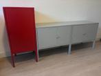 Stalen LIXHULT Ikea kasten grijs en rood, Ophalen, Zo goed als nieuw