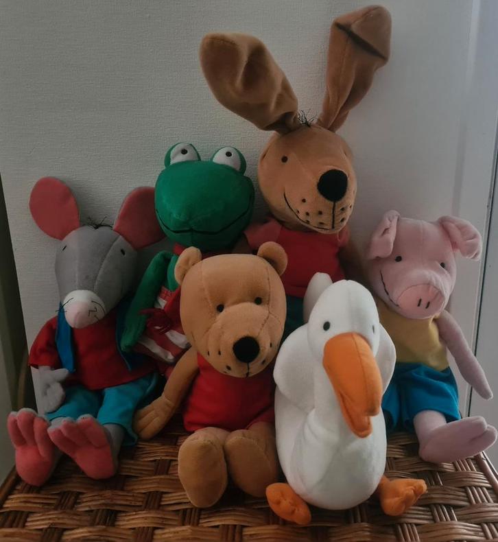 Kikker en zijn vrienden - Max Velthuijs knuffels, Kinderen en Baby's, Speelgoed | Knuffels en Pluche, Zo goed als nieuw, Kikker