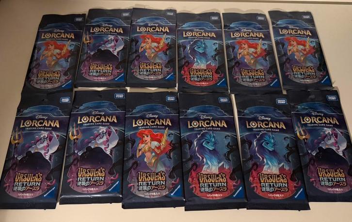 Disney Lorcana Ursula’s Return 12x Japanse booster packs, Verzamelen, Disney, Zo goed als nieuw, Beeldje of Figuurtje, Overige figuren